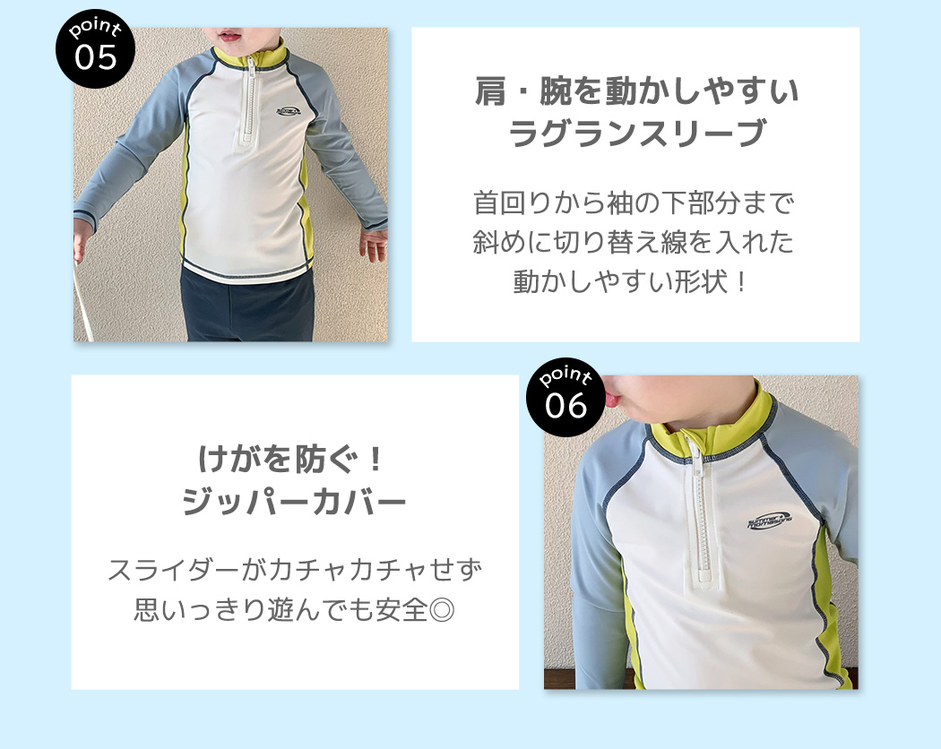 TeddyShop キッズ 水着 男の子 セパレート ラッシュガード