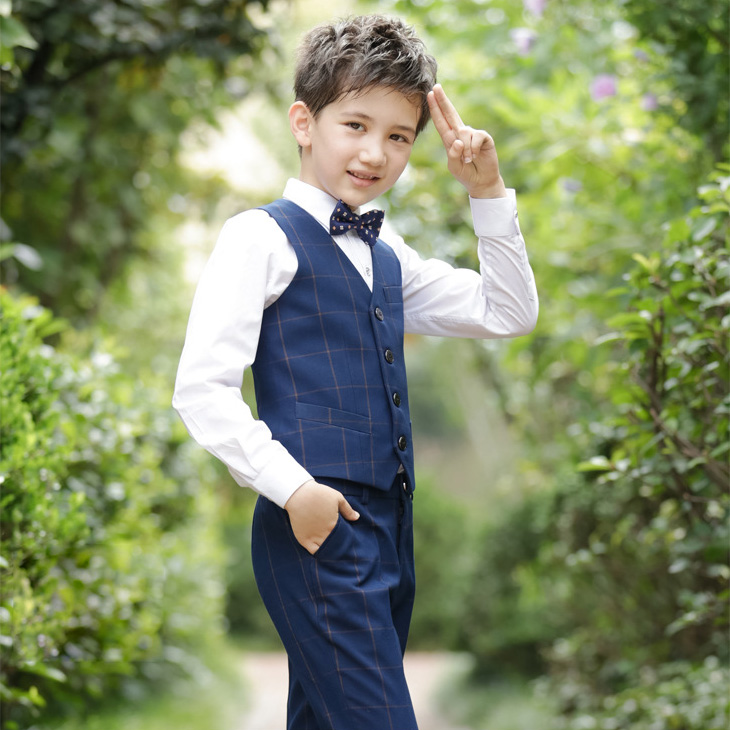 キッズ フォーマル 男の子 スーツ 長袖 シャツ クリスタル風ビーズ