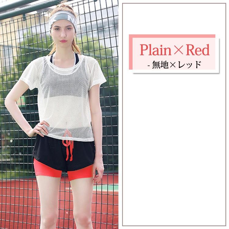 ショートパンツ レディース ショーパン 短パン ボトムス スパッツ一体型 薄手 大きいサイズ 体型カバー フィットネス ジム|水着ストア|05