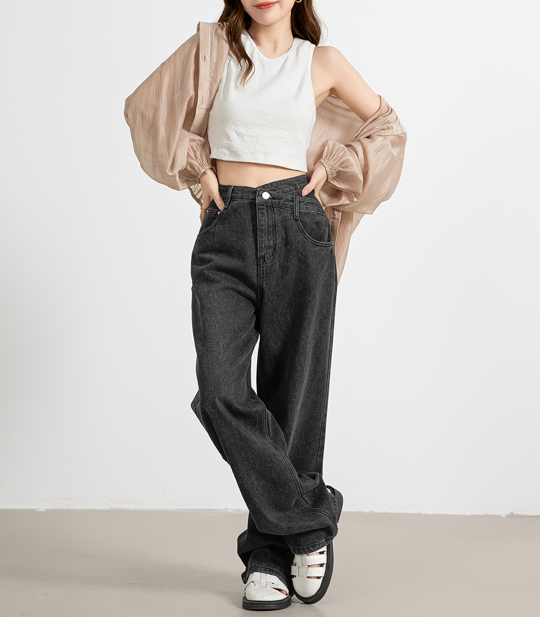 シンプルでクールなストレートワイド ワイドパンツ ジーンズ Amazon | [サムシング] ジーンズ LISA ワイドデニムパンツ SEA10