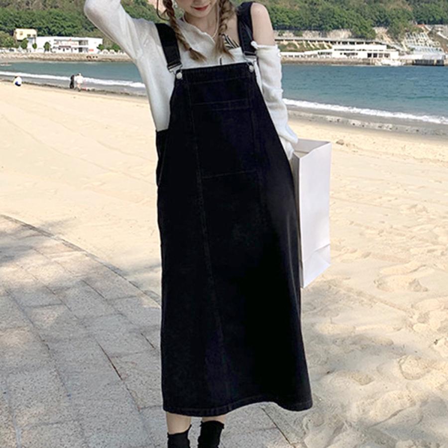 L デニムサロペット エプロンスカート ジャンパースカート L デニムサロペット エプロンスカート ジャンパースカート