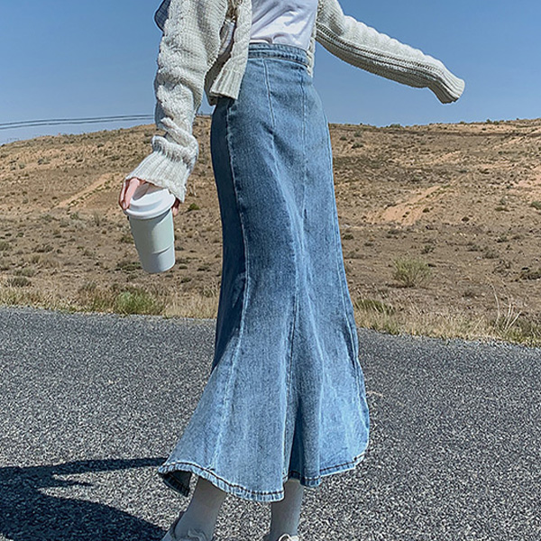マーメイドスカート ロング レディース ボトムス 春 夏 秋 デニム