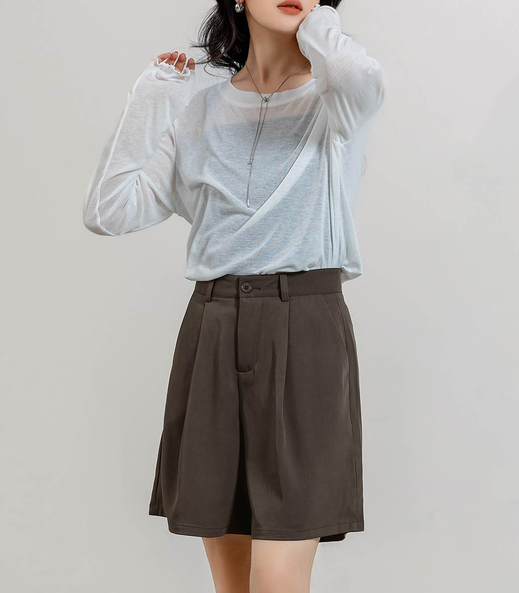 ハーフパンツ きれいめ