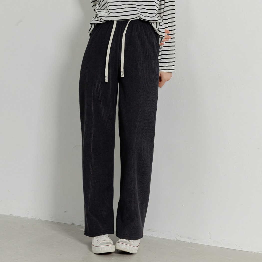 裏起毛 コーデュロイ ワイドパンツ レディース 暖かい 防寒