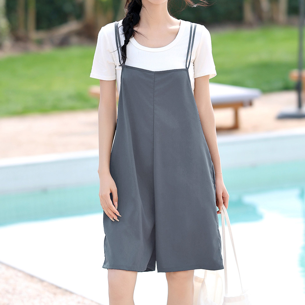TeddyShop サロペット パンツ 水着 体型カバー ラッシュガード