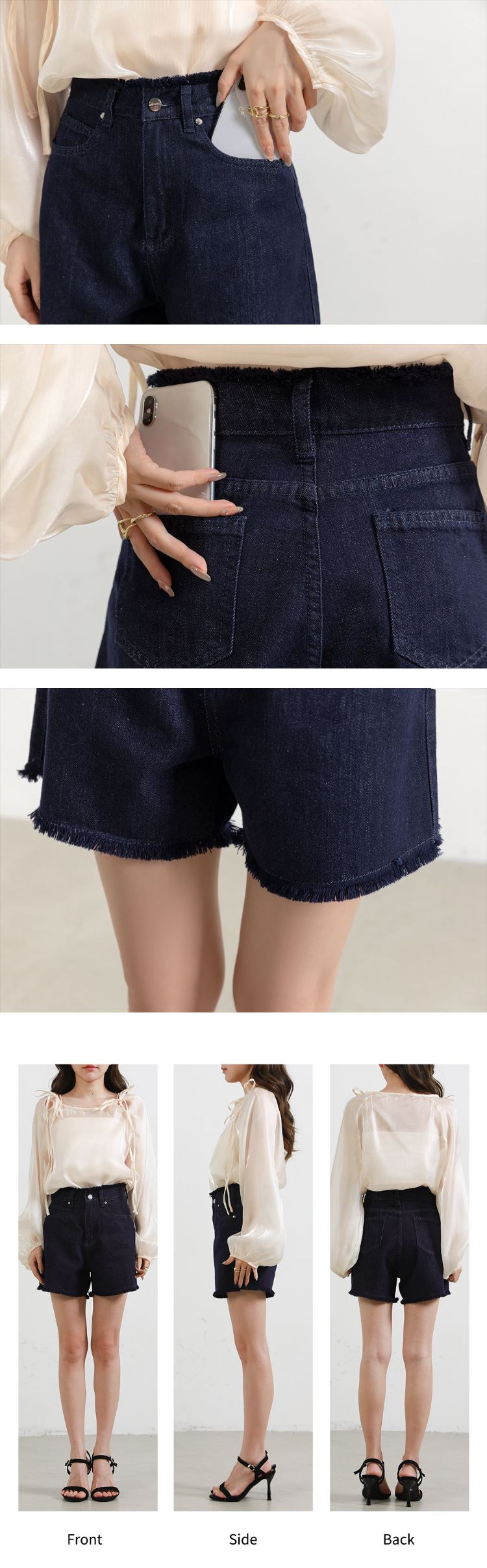 デニム ショートパンツ