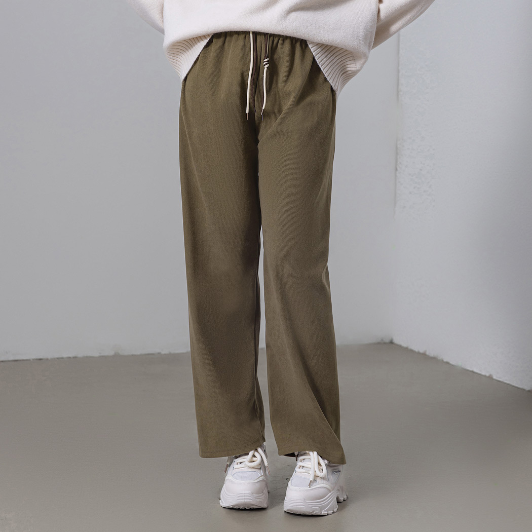 コーデュロイ パンツ レディース ボトムス ズボン ゆったり ワイド 