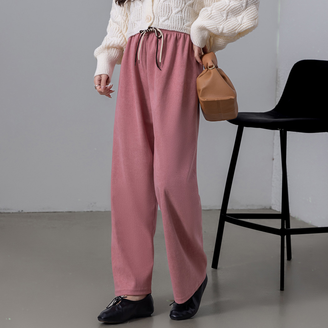 コーデュロイ パンツ レディース ボトムス ズボン ゆったり ワイド