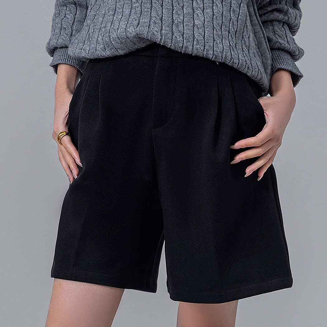 ショートパンツ レディース ボトムス ひざ上 きれいめ フロントタック