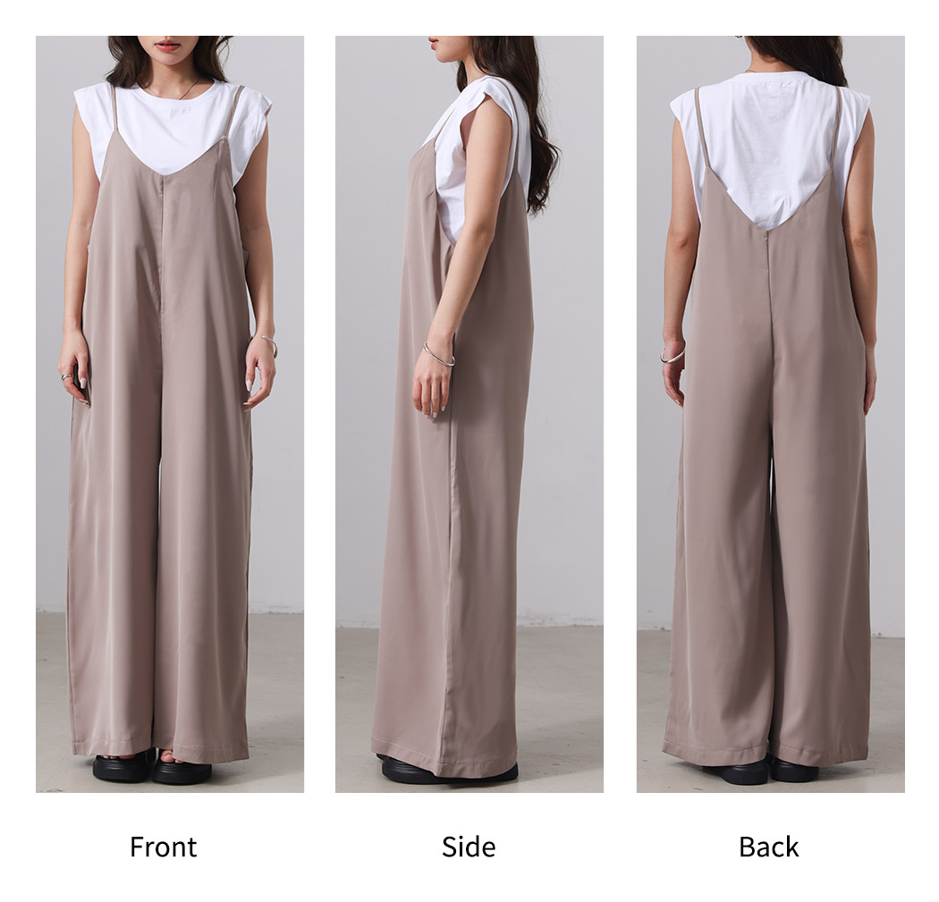 TeddyShop サロペット パンツ ワイド レディース オールインワン