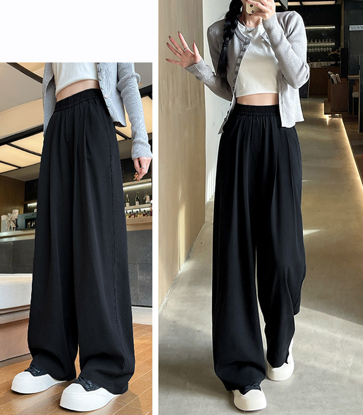 ワイド パンツ 黒 白