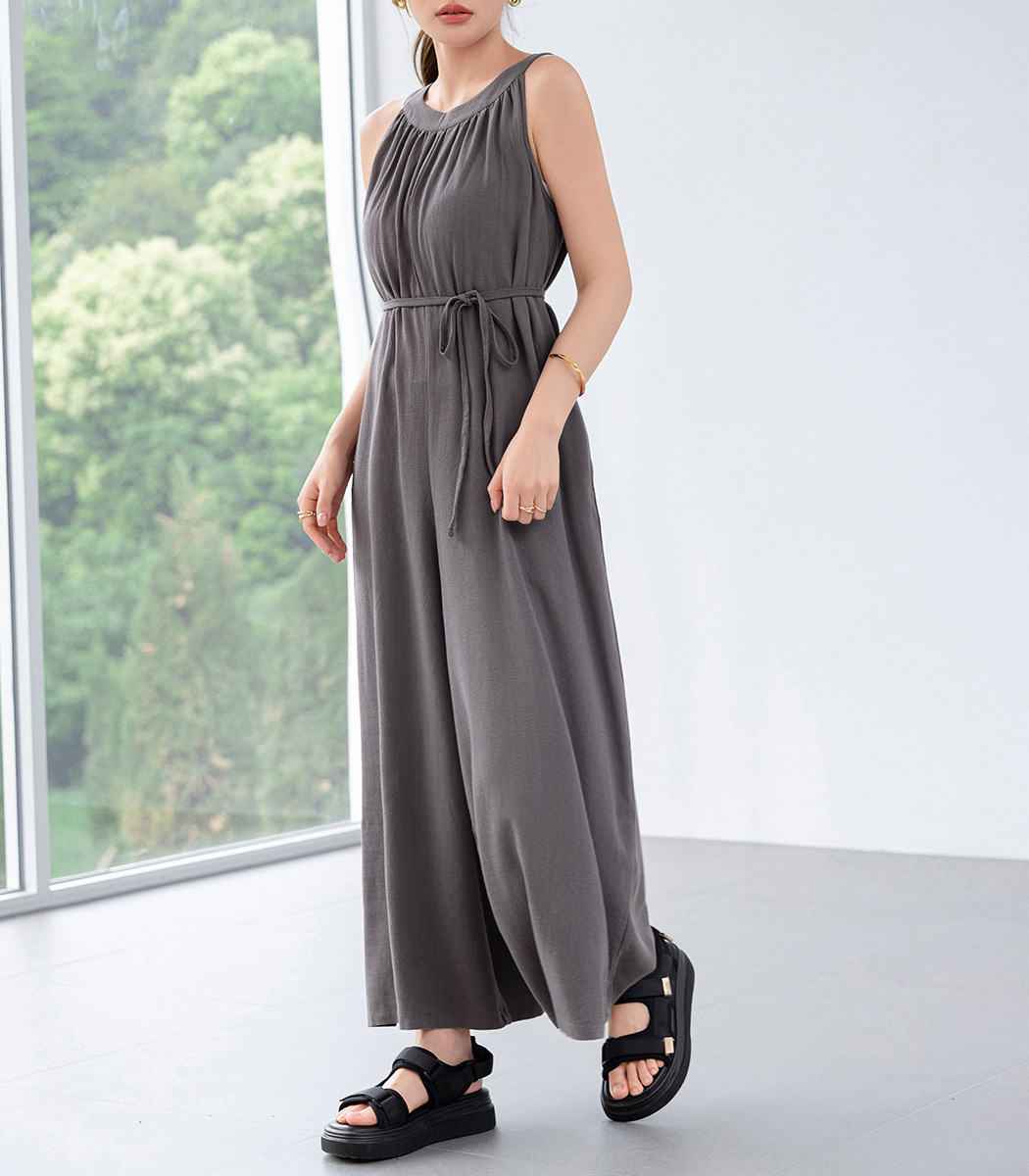 極美品♡ ルーニィ ストライプサロペットオールインワン ノースリーブ ネイビー オールインワン サロペット デニム ノースリーブ ショート丈