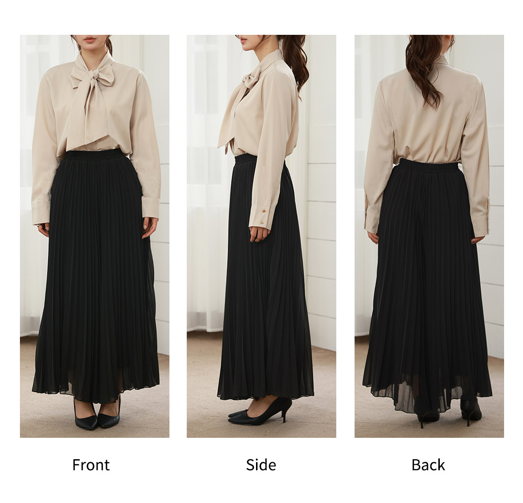 プリーツパンツ ワイド パンツ レディース きれいめ ボトムス ロング