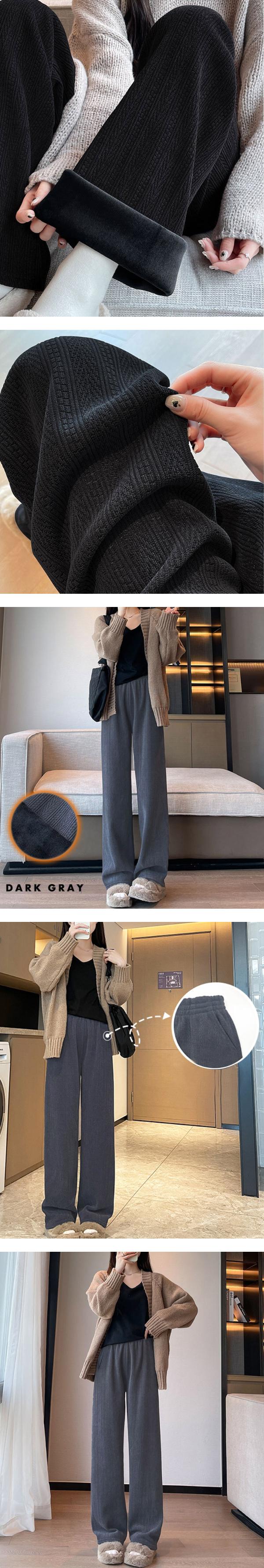 裏起毛 パンツ ワイド