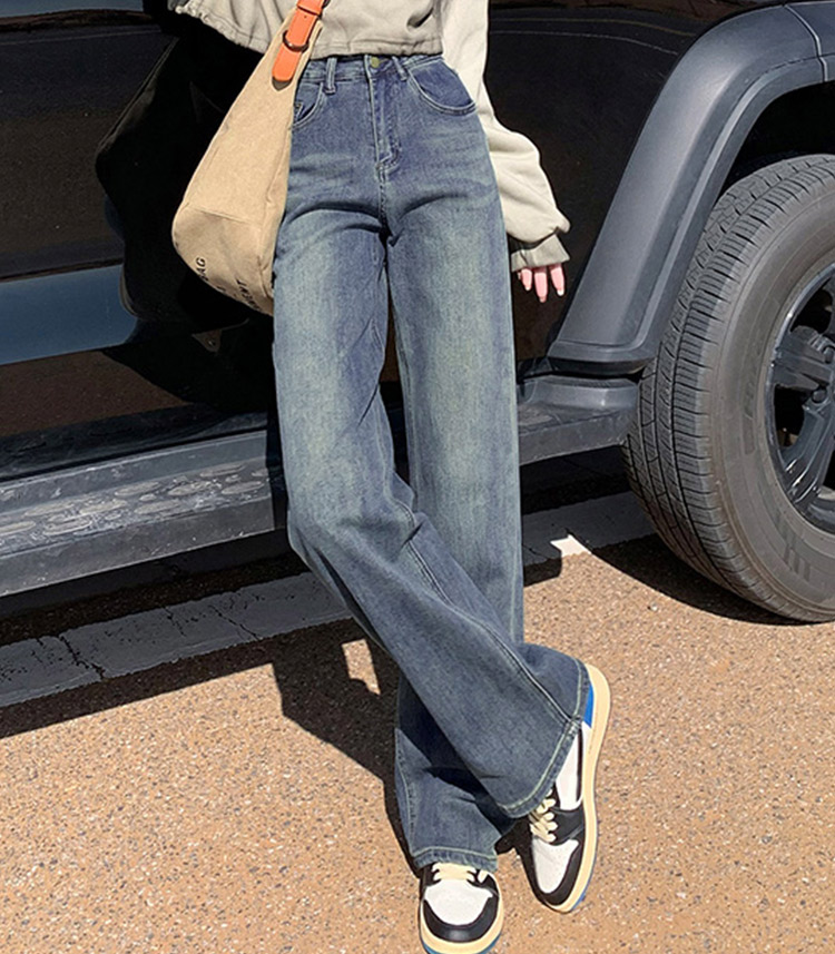 裏起毛 デニム パンツ ストレート レディース ボトムス 防寒 保温