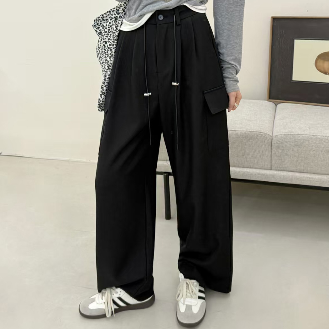 ワイド タック パンツ レディース ボトムス カーゴ風 ロングパンツ ワイド タック パンツ レディース ボトムス カーゴ風 ロングパンツ