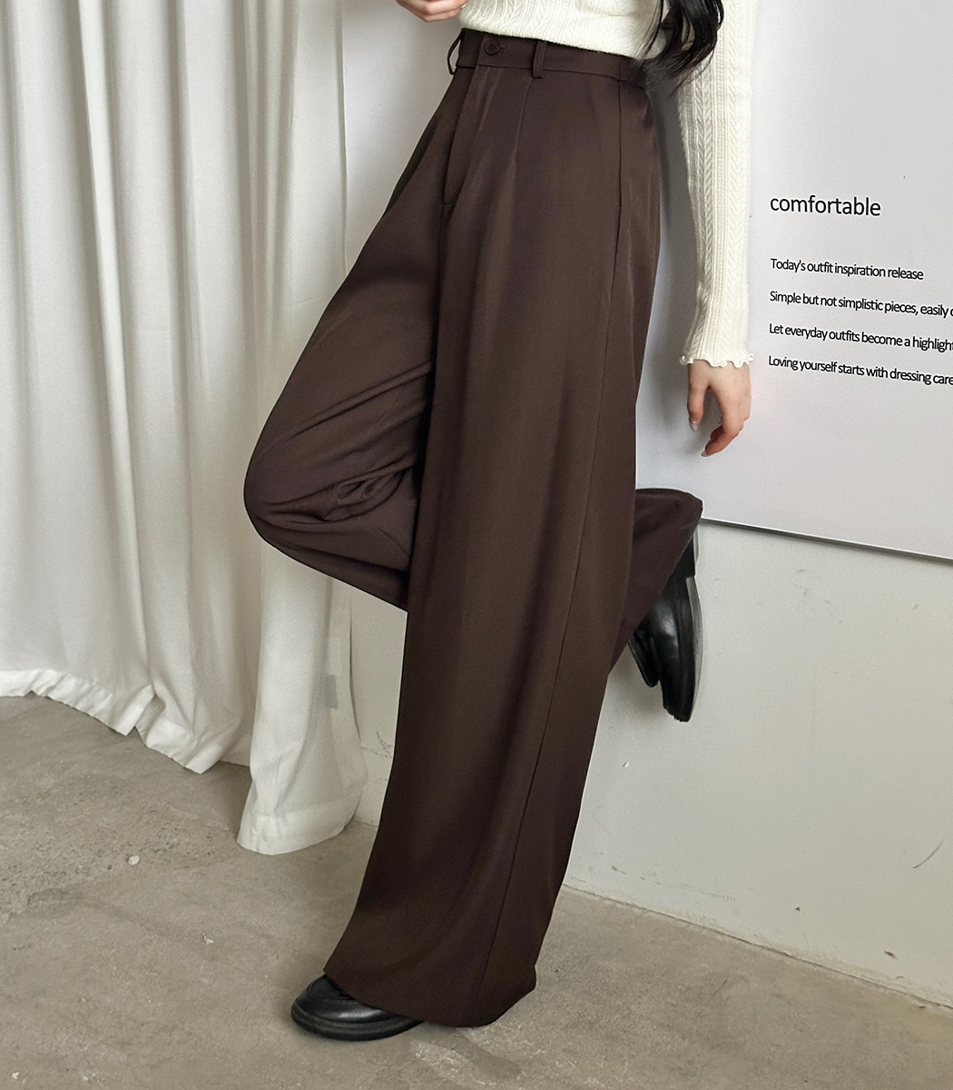 ワイドパンツ 薄手 黒