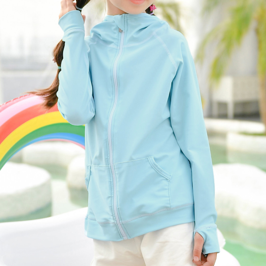 ラッシュガード キッズ 男の子 女の子 長袖 水着素材 紫外線対策 日焼け対策 トップス カジュアル シンプル