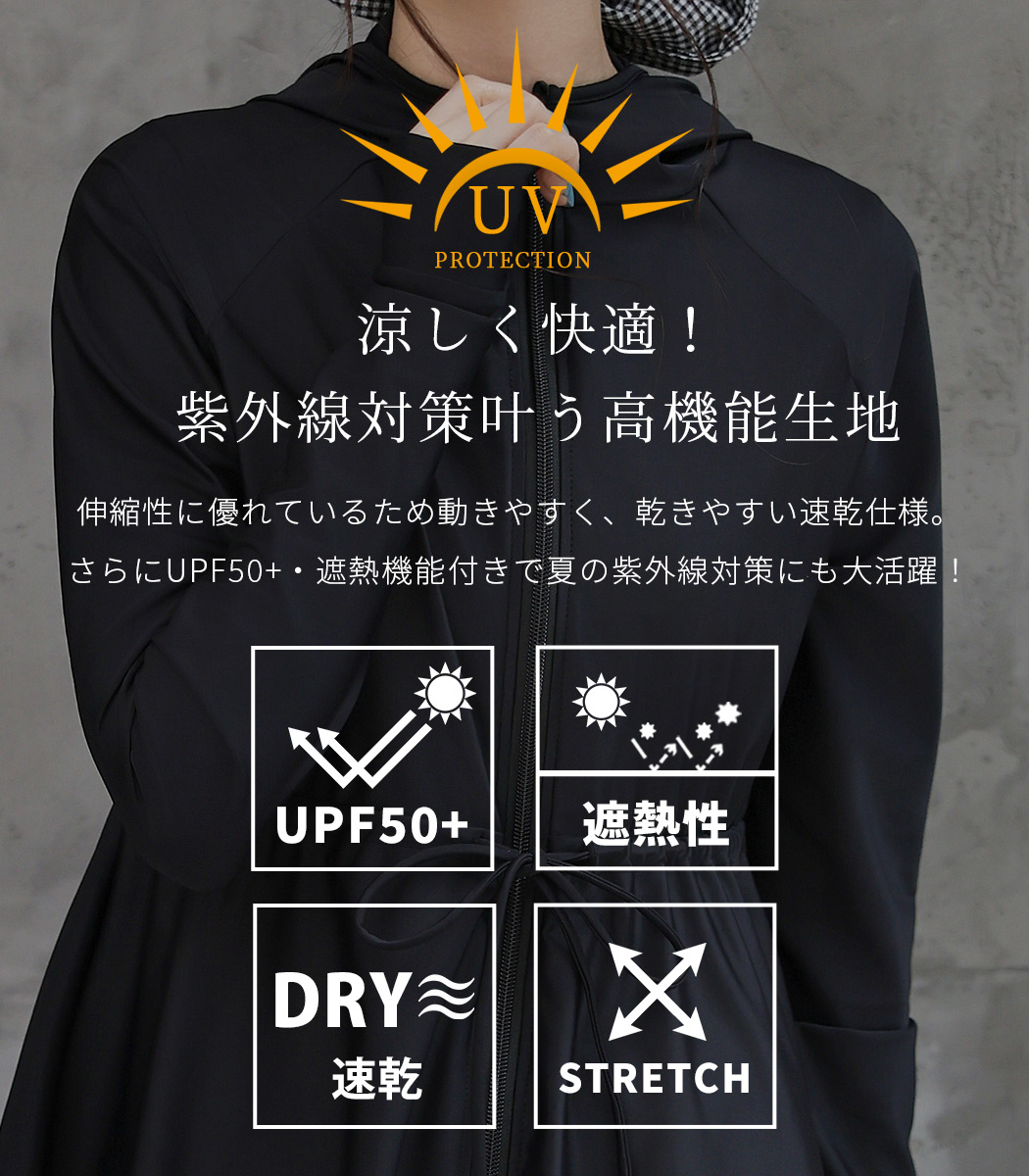 UVカット率 99%以上 ラッシュガード 水着...の詳細画像5