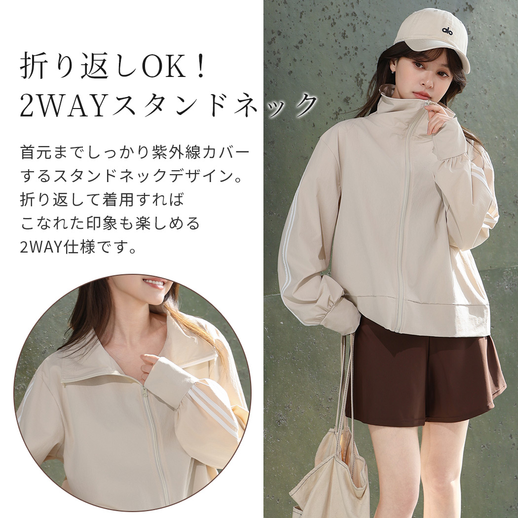 UVカット率 99%以上 ラッシュガード レデ...の詳細画像3
