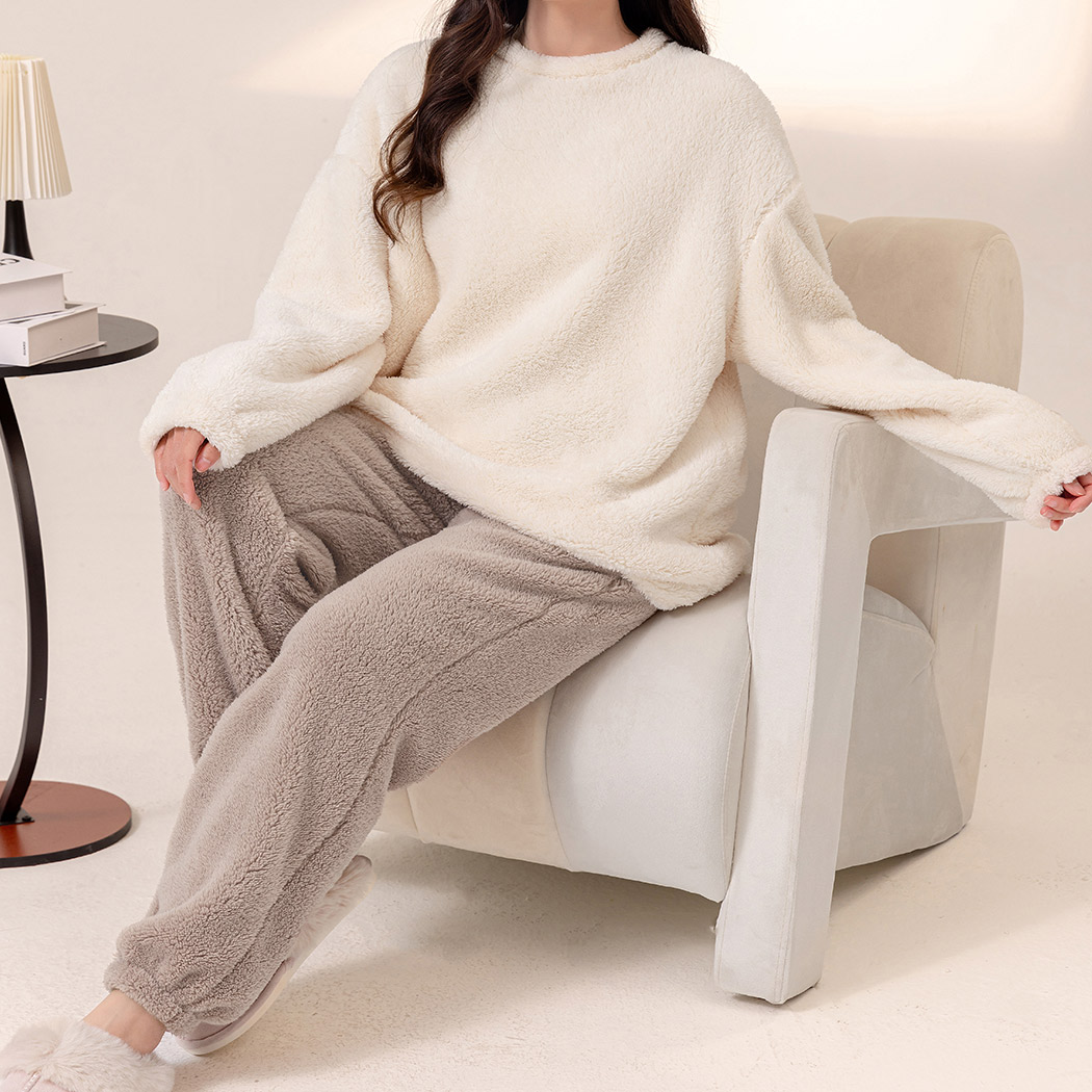 ルームウェア レディース もこもこ ふわふわ 起毛 ボア パジャマ 長袖