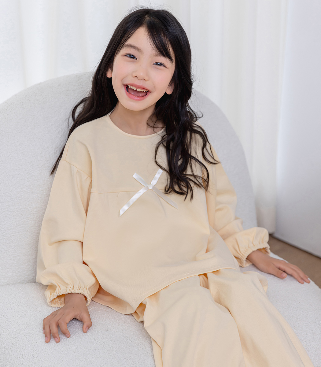 キッズ パジャマ 長袖 女の子 セットアップ セパレート 2点セット 110