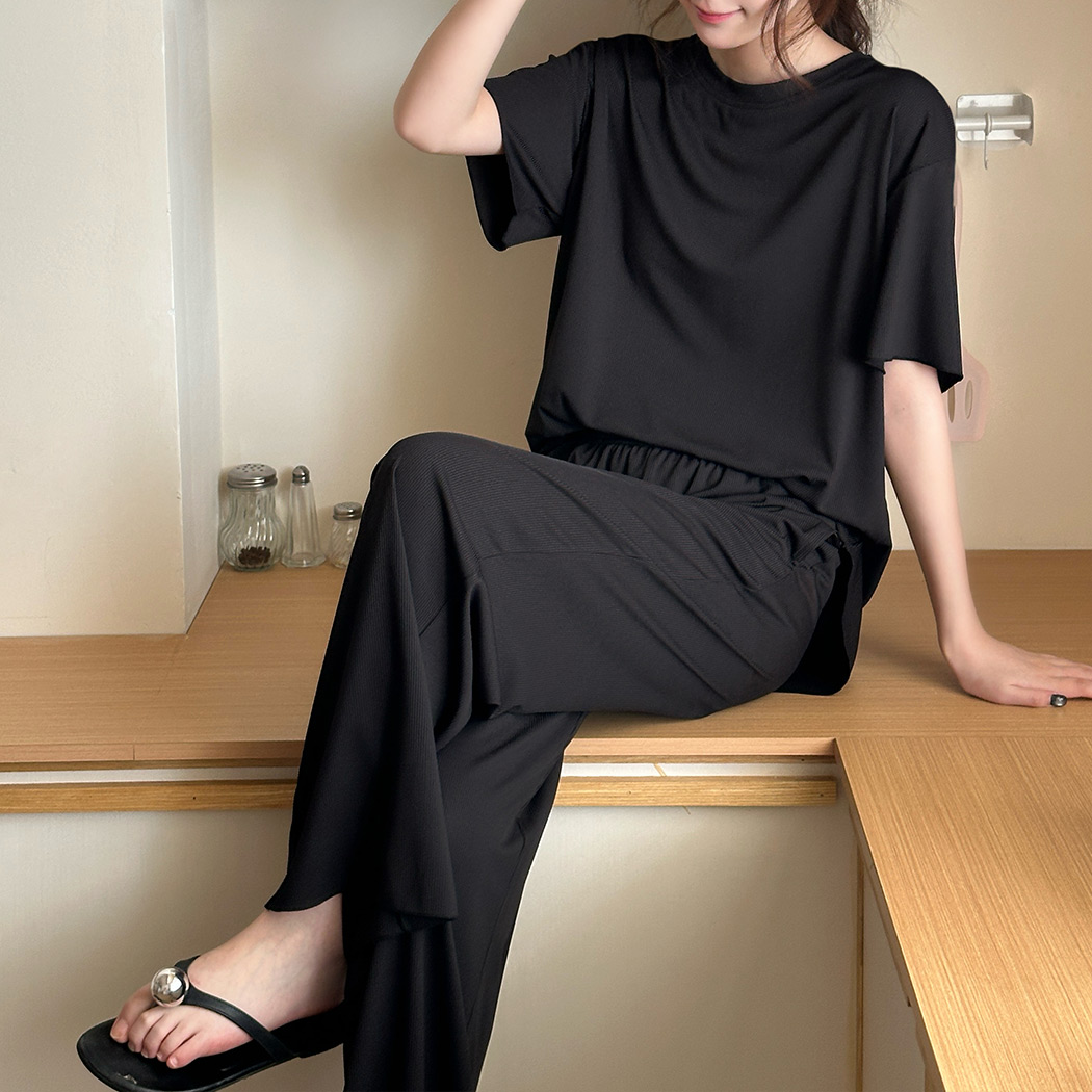 新品 イタリア製 パジャマ ルームウェア トップス＋パンツ  6(L~XL) TeddyShop（テディショップ） ルームウェア レディース 上下セット