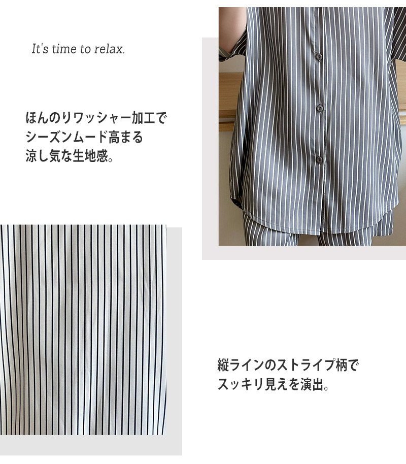 ルームウェア レディース 上下セット パジャマ...の詳細画像2