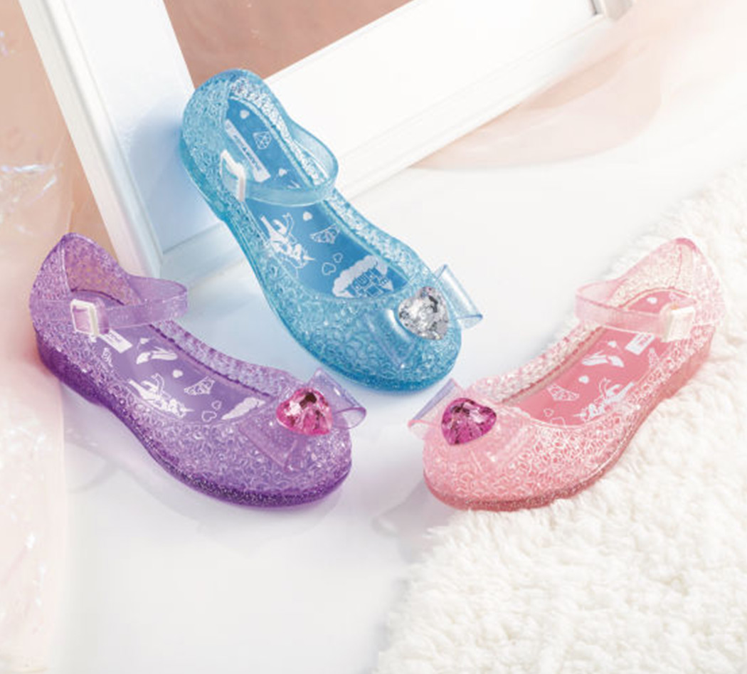 サンダル キッズ 女の子 ハートモチーフ リボン ラメ入り お姫様