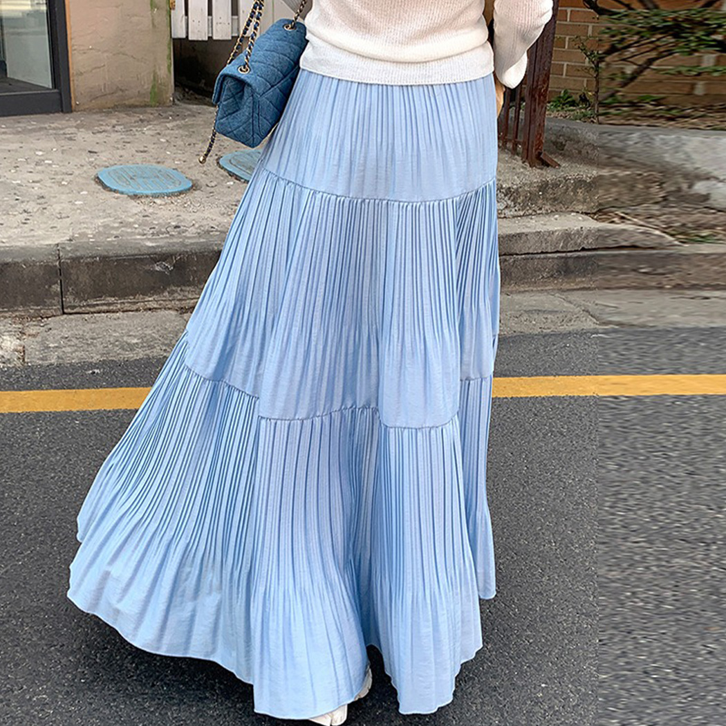 Alaïaライトブルー プリーツロングスカート Alaïaライトブルー プリーツロングスカート 楽天市場】プリーツ