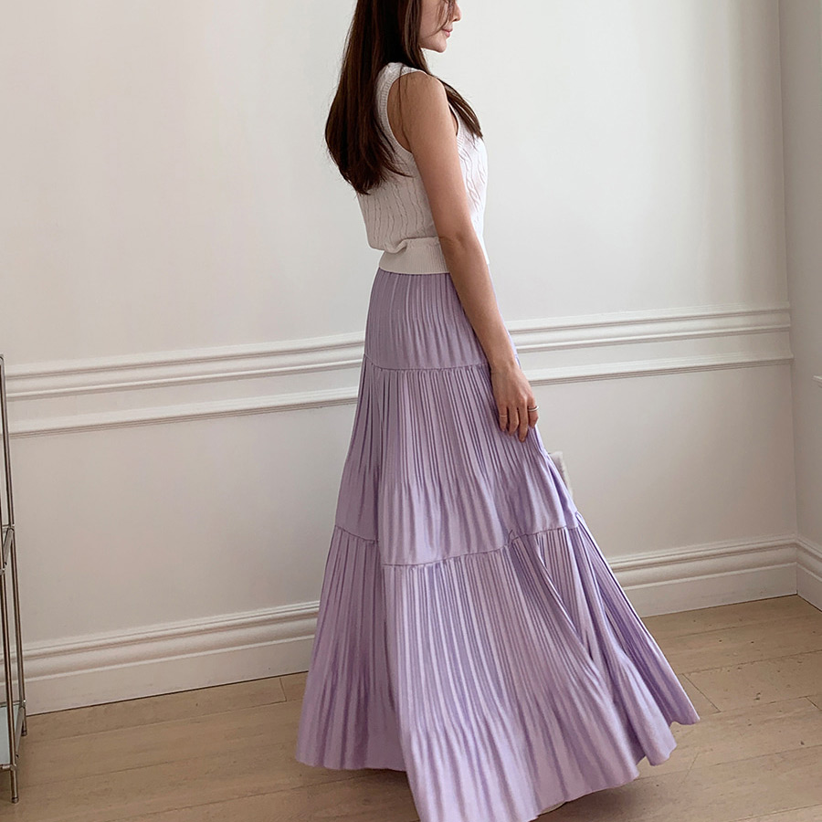 スカート ティアード プリーツ ロング レディース おしゃれ きれいめ
