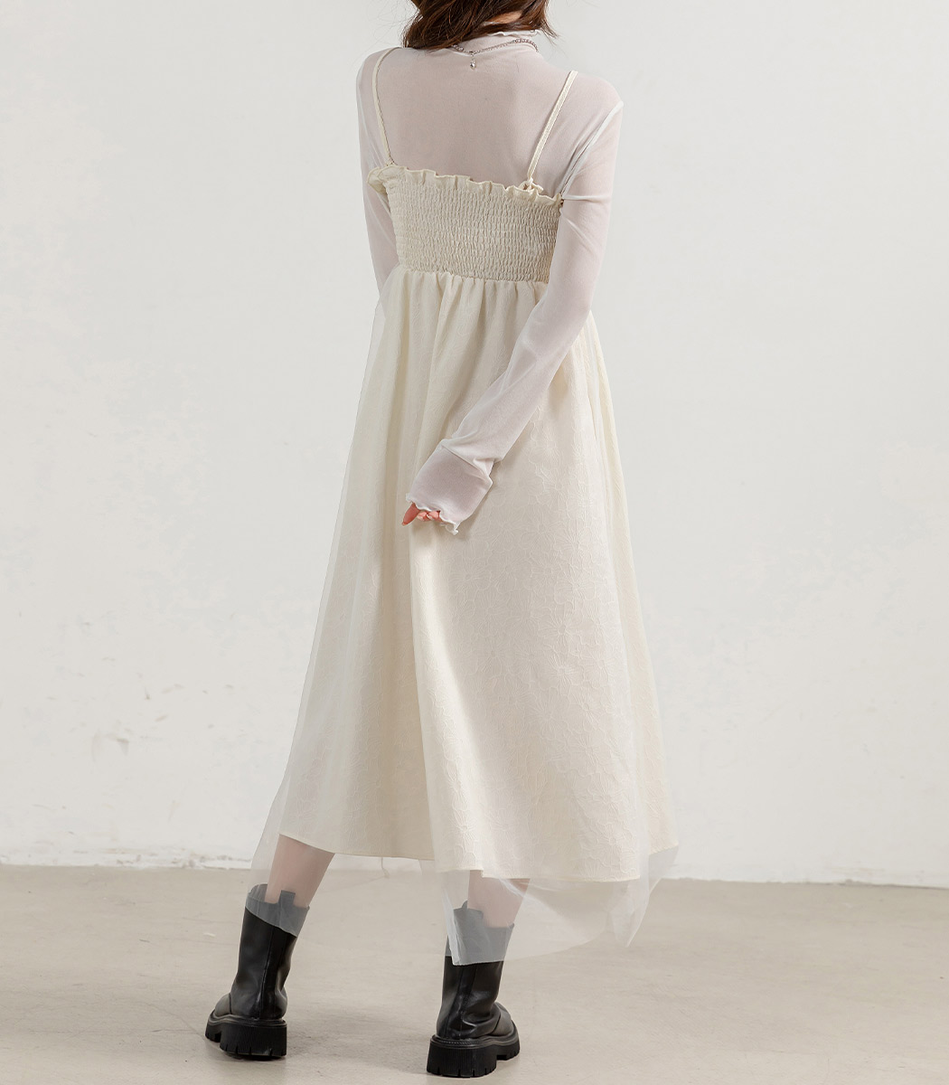 5239【美品】アパルトモン　2way レースキャミワンピース　ロングスカート 5239【美品】アパルトモン 2way レースキャミワンピース ロング