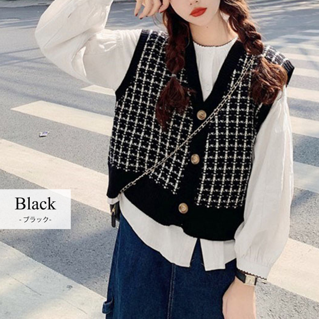 ベスト レディース 前開き 秋冬 トップス アウター Vネック おしゃれ