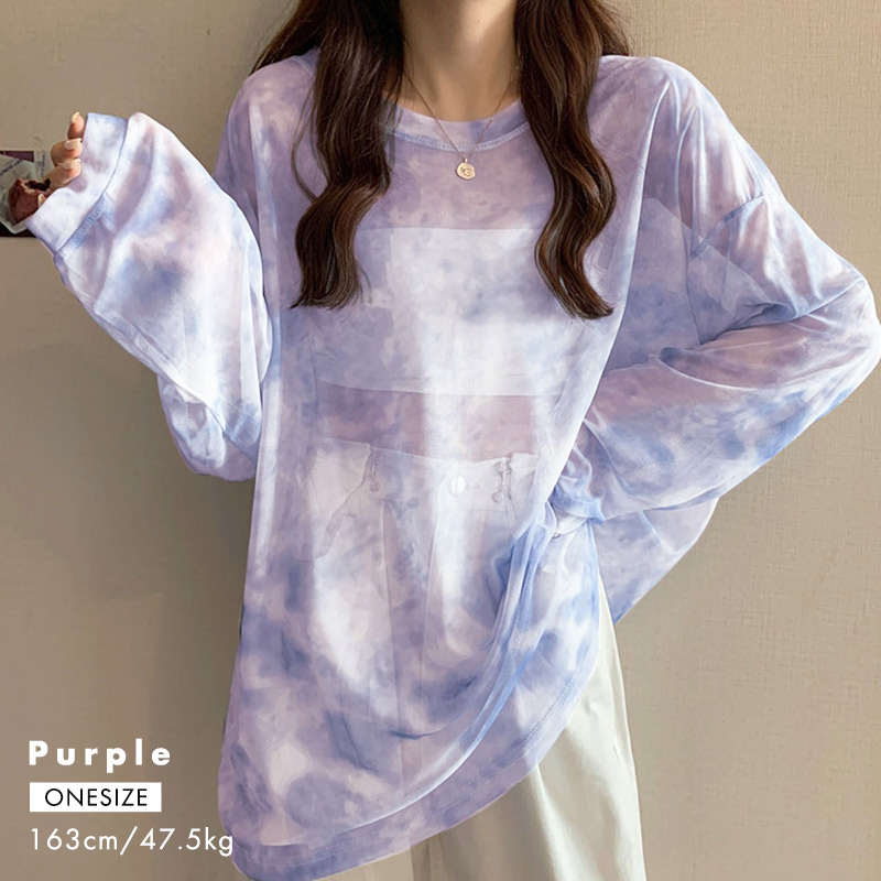 シースルー トップス 長袖 レディース 春夏 Tシャツ ロンT チュニック