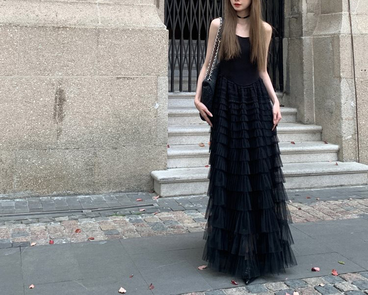 チュール ワンピース レディース 春 夏 ノースリーブ キャミソール