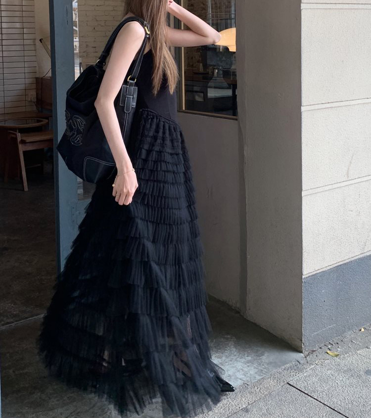 チュール ワンピース レディース 春 夏 ノースリーブ キャミソール