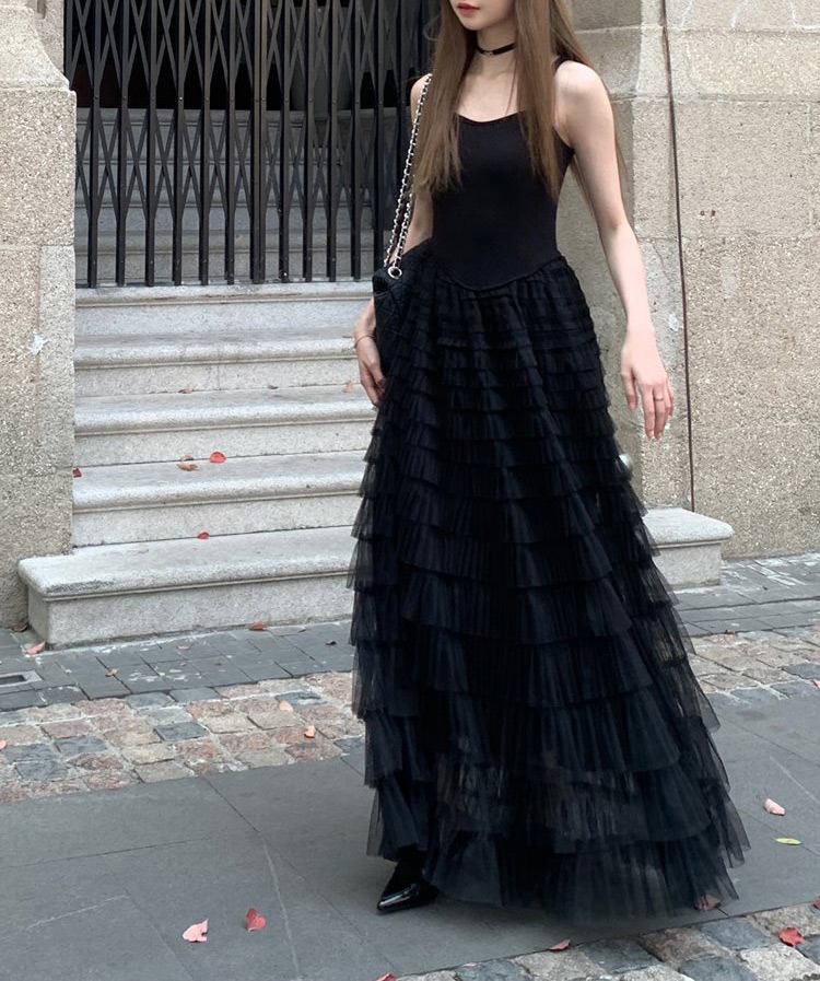 チュール ワンピース レディース 春 夏 ノースリーブ キャミソール