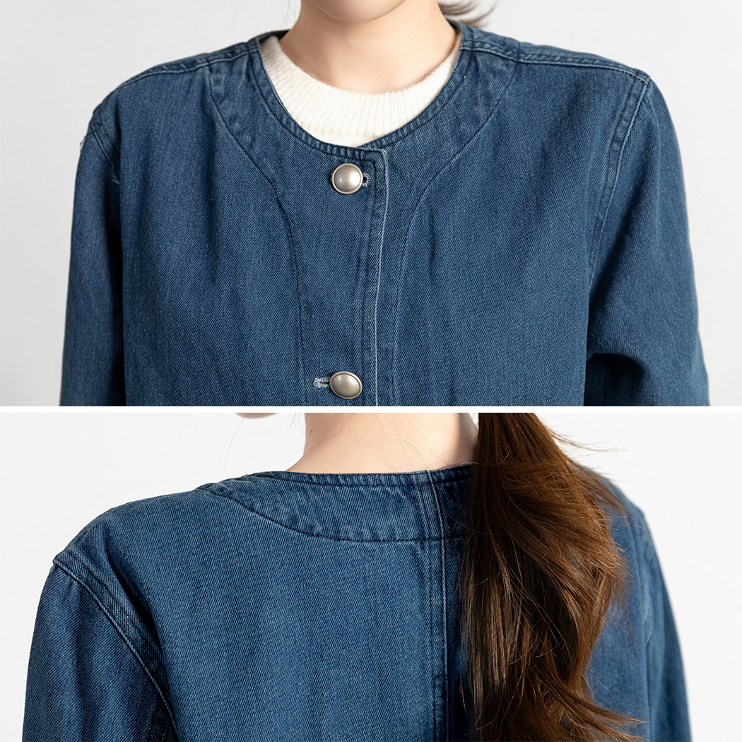 デニム ジャケット レディース 春 秋冬 長袖 アウター 上着 羽織 G