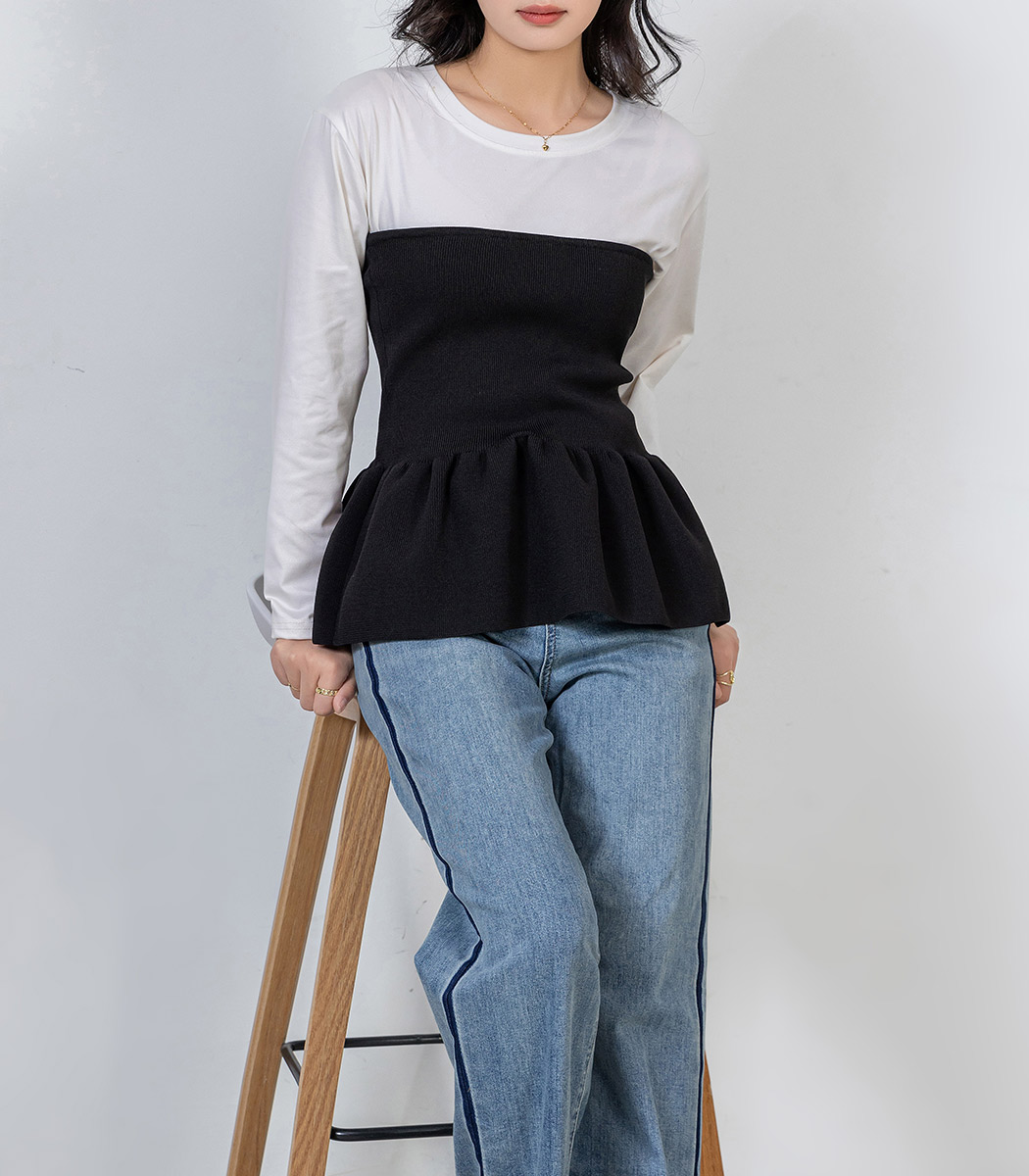 チェスティ ペプラムトップス Chesty（チェスティ） tシャツ 「Upcycle」レモンペプラムトップス