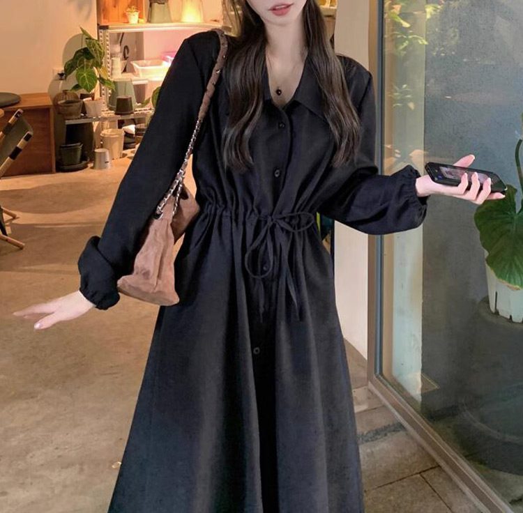 シャツワンピース 長袖 きれいめ レディース ゆったり ロング