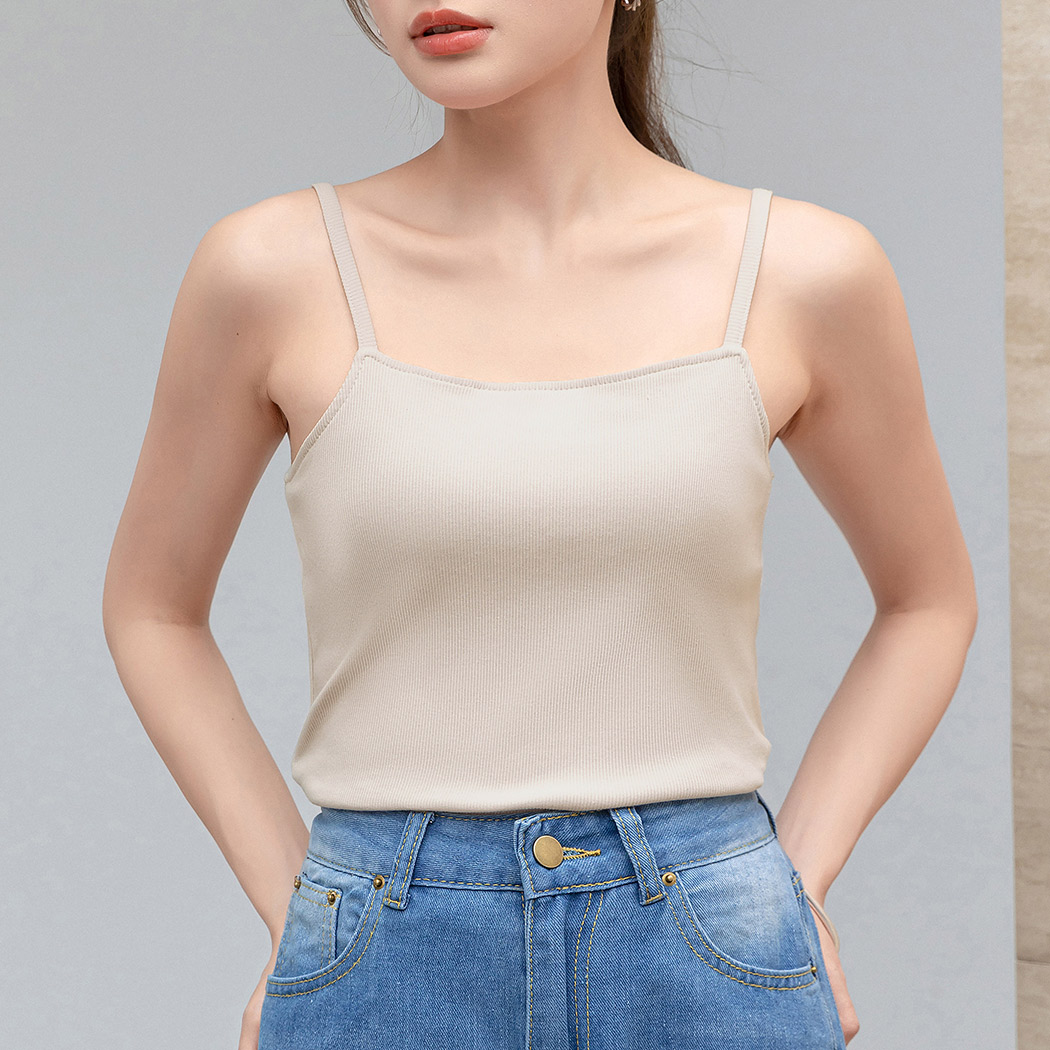 キャミソール パッド付き 入れ替え可 トップス レディース ブラキャミ