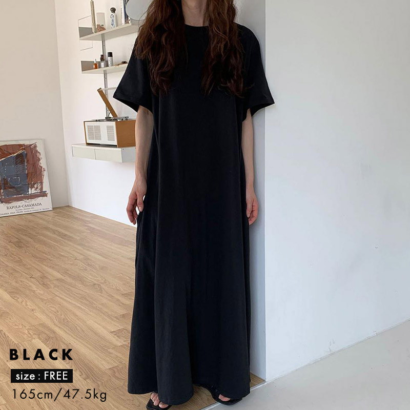Tシャツ ワンピース 黒