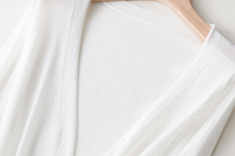 ロングカーディガン 白