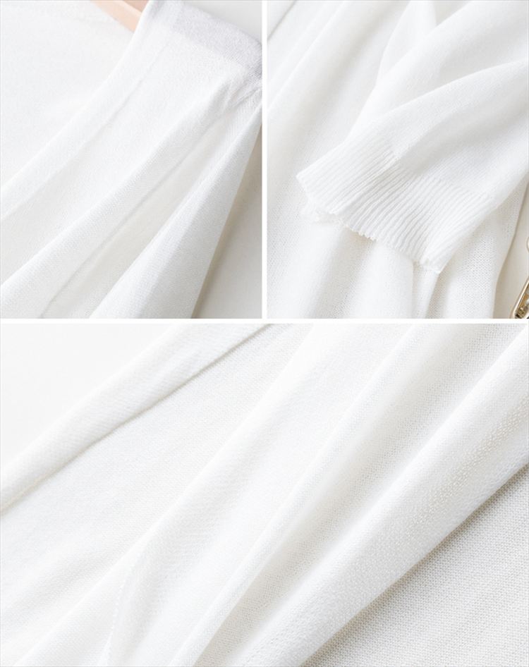 ロングカーディガン 白