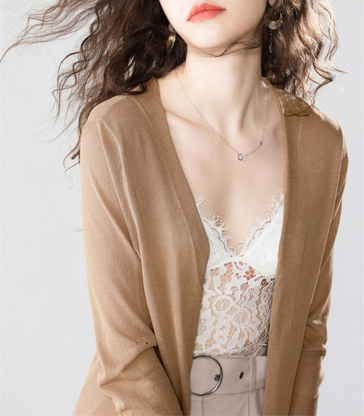 ロングカーディガン 白