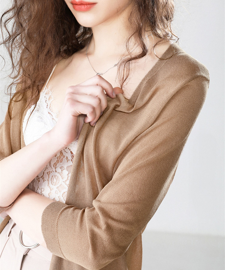 ロングカーディガン 白