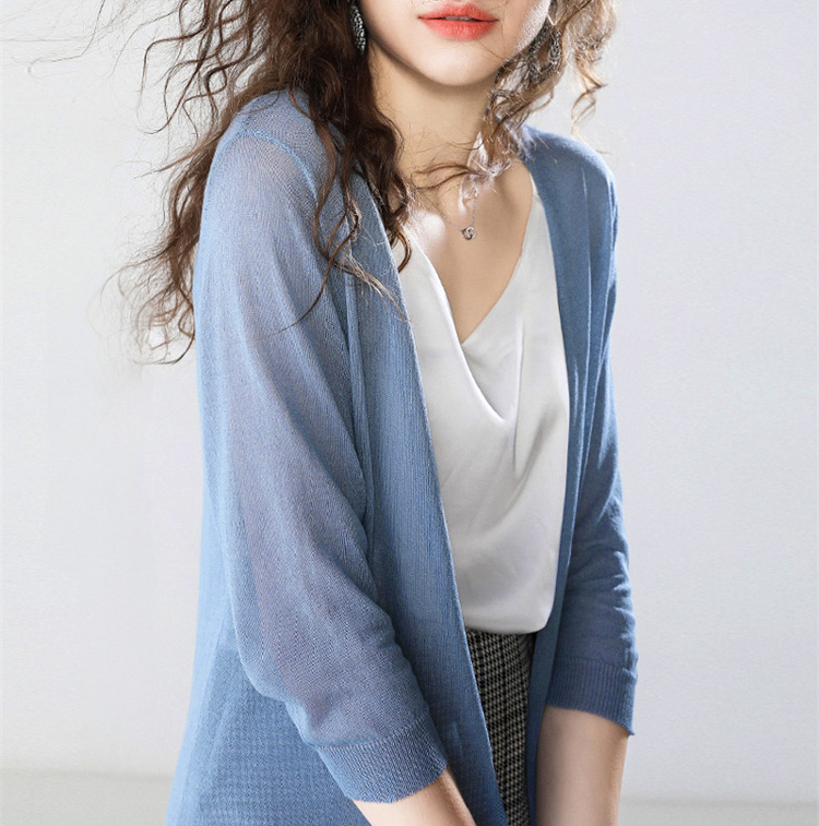 ロングカーディガン 白