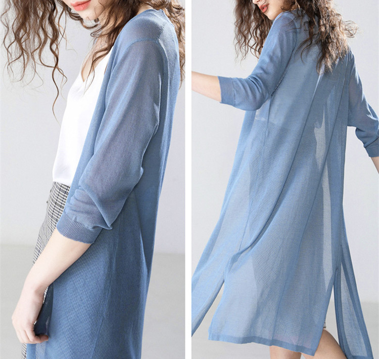 ロングカーディガン 白