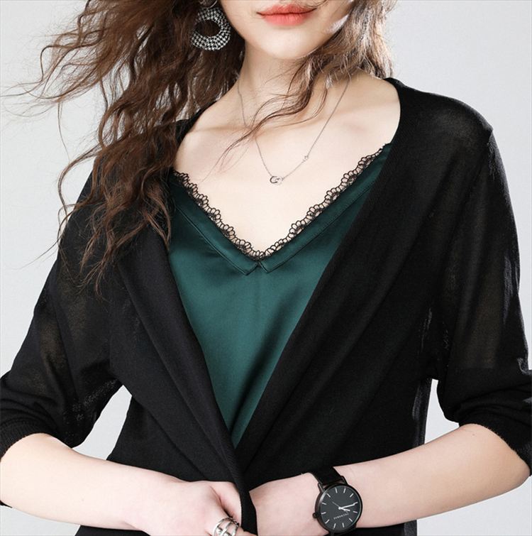 ロングカーディガン 白