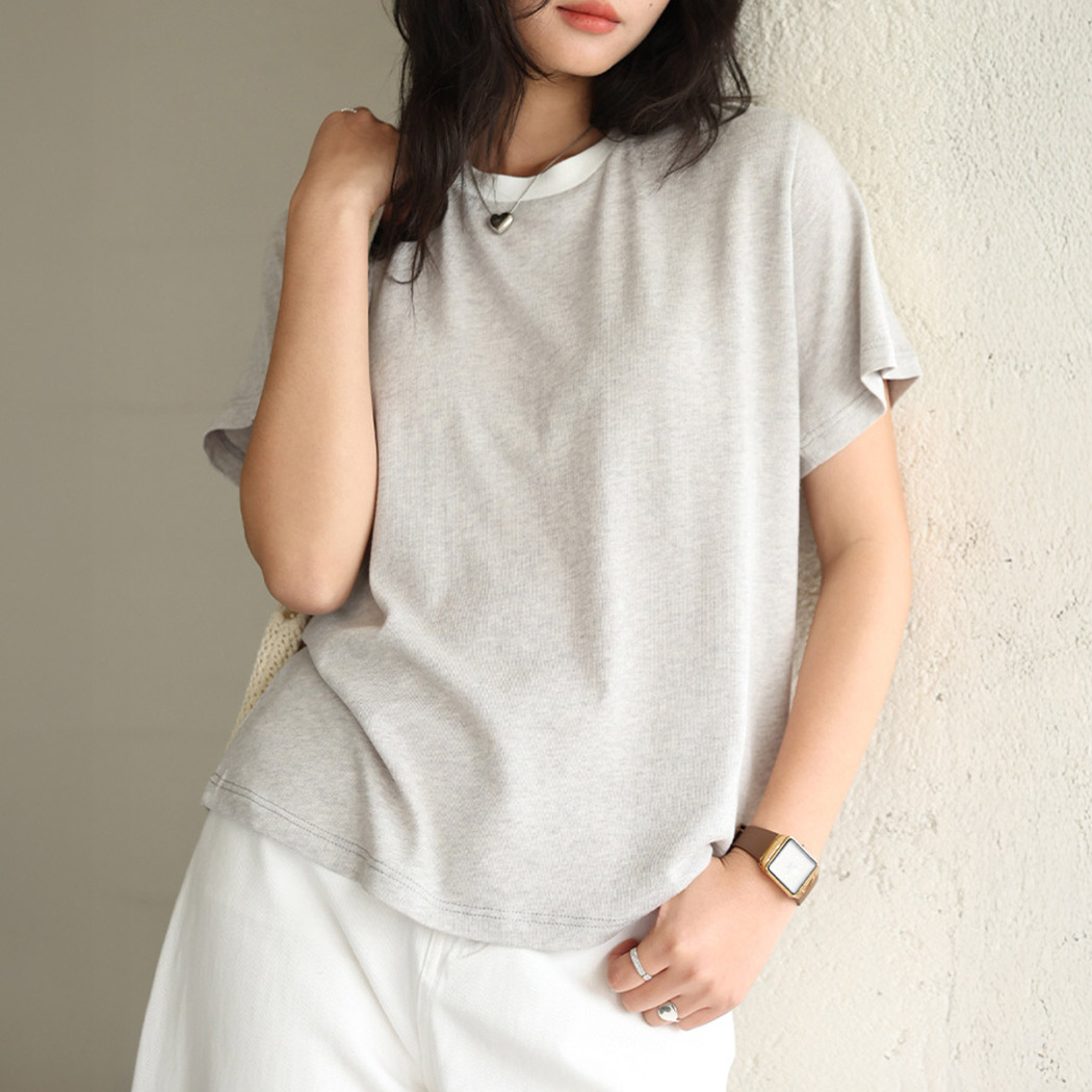 Tシャツ レディース 半袖 トップス サマーニット ゆったり